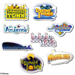Stickers Mondes Set Kingdom Hearts
