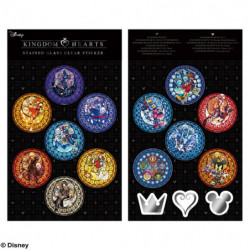 Autocollant Transparent Set Vitrail Kingdom Hearts
