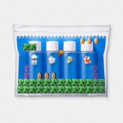 Clear Pouch Mini Bottle Set Underwater Course Super Mario Travel
