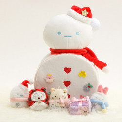 Peluches Snowman Christmas Set Sumikko Gurashi