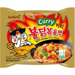 Instant Noodles Ramen Sauté Curry Poulet Épicé Samyang Foods