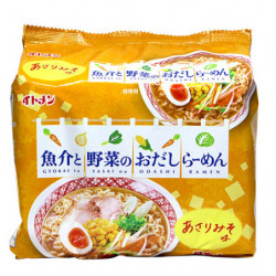 Instant Noodles Miso Ramen Bouillon Légumes Fruits De Mer Pack Itomen