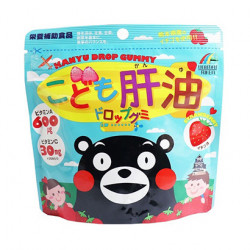 Gummies Strawberry Flavor Cod Liver Oil Drops Kumamon Riken Health