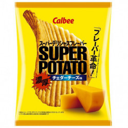Chips Saveur Cheddar Intense Super Potato Calbee