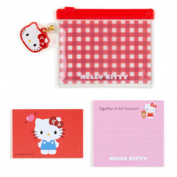 Plastic Pouch With Memo Hello Kitty