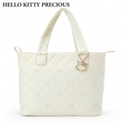 Quilted Tote Bag M Ivory Sanrio HELLO KITTY PRECIOUS