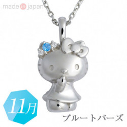 Necklace Hello Kitty November Blue Topaz Sanrio Birthstone