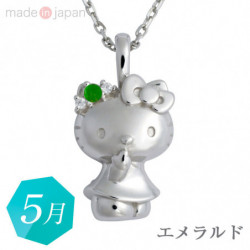 Necklace Hello Kitty May Emerald Sanrio Birthstone