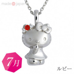 Necklace Hello Kitty July Ruby Sanrio Birthstone