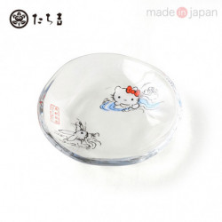 Small Glass Plate Mizu Asobi Hello Kitty Sanrio x Tachikichi