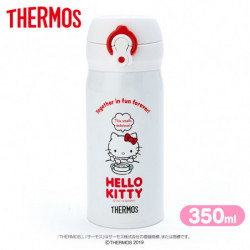 Stainless Thermos Bottle 350ml Hello Kitty White
