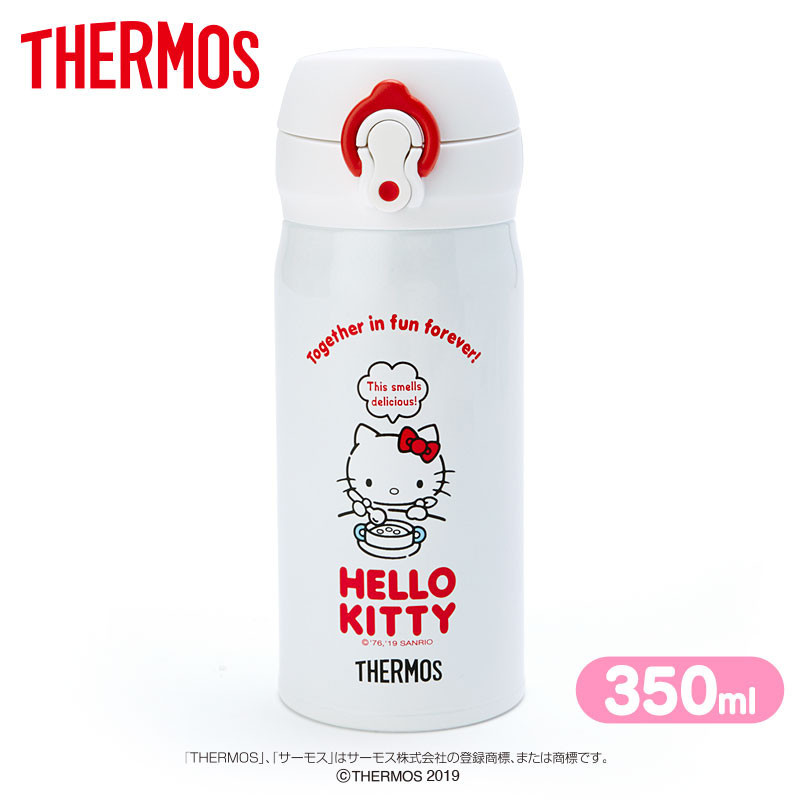 Stainless Thermos Bottle 350ml Hello Kitty White - Meccha Japan