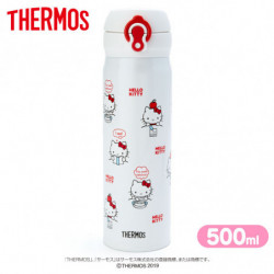 Stainless Thermos Bottle 500ml Hello Kitty White