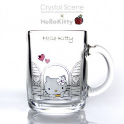 Glass Mug Window Hello Kitty