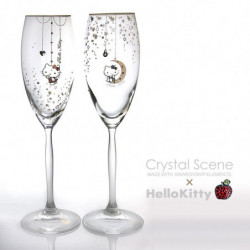 Verres Champagne Ciel Nuit Hello Kitty