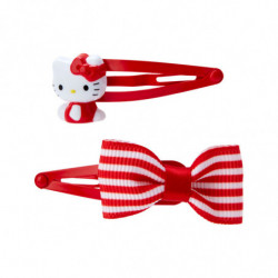 Barrettes Cheveux Set Rouge Hello Kitty