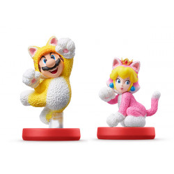 amiibo Double Set Cat Mario Cat Peach Super Mario