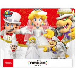 amiibo Triple Set Mario Peach Bowser Wedding Dress Ver. Super Mario