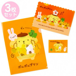 Pochettes Transparentes Set Pompompurin Sanrio Team Pudding