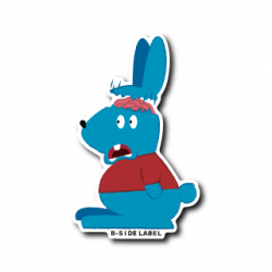 Sticker Surprised Rabbit B-SIDE LABEL