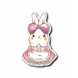 Sticker Alice Pink Ver. White Rabbit B-SIDE LABEL