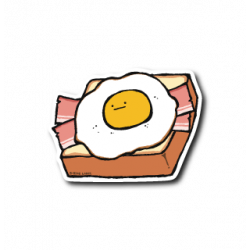 Sticker Magao Bacon Egg B-SIDE LABEL
