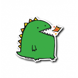 Sticker 真顔恐竜(火吹き)