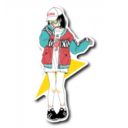 Sticker Tokyo Girl B-SIDE LABEL