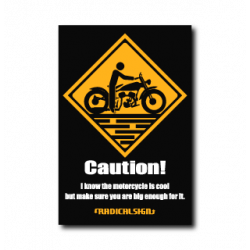 Sticker Caution Motorcycle B-SIDE LABEL