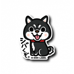 Sticker Shiba Kuzo Black Ver. B-SIDE LABEL