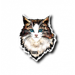 Sticker Cat Head B-SIDE LABEL