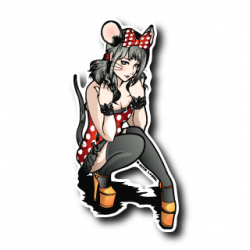 Sticker Mouse Girl Red Ver. B-SIDE LABEL