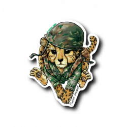 Sticker Soldier Cheetah B-SIDE LABEL