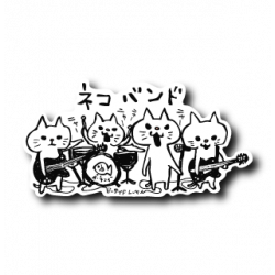 Sticker Cat Band B-SIDE LABEL