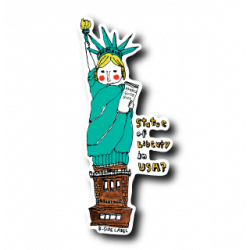 Sticker Statue Of Liberty B-SIDE LABEL