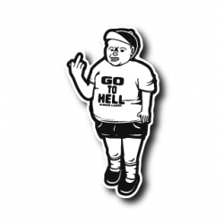 Sticker GO TO HELL B-SIDE LABEL