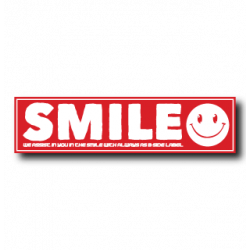 Sticker SMILE Rectangle B-SIDE LABEL