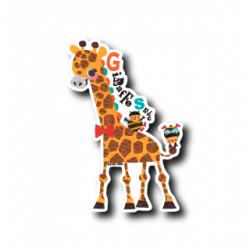 Sticker Collage Giraffe B-SIDE LABEL