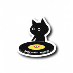 Sticker DJ Cat B-SIDE LABEL