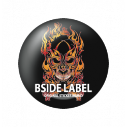 Small Badge Metal Skull B-SIDE LABEL
