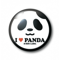 Small Badge I LOVE PANDA B-SIDE LABEL