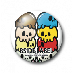 Small Badge Skull Ice Cream B-SIDE LABEL