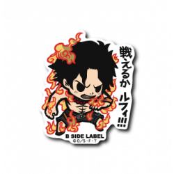 Sticker Ace Can you fight, Luffy!!! One Piece B-SIDE LABEL