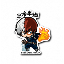 Sticker Shoto Todoroki Freezing And Burning My Hero Academia B-SIDE LABEL