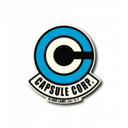 Autocollant Capsule Corporation Logo Dragon Ball B-SIDE LABEL