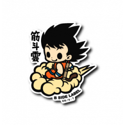 Sticker Son Goku Flying Nimbus Dragon Ball B-SIDE LABEL