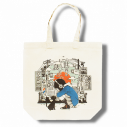 Tote Bag Girl And Cat B-SIDE LABEL
