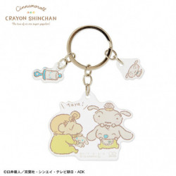 Porte-clés Miruku Et Shiro Crayon Shin Chan x Cinnamoroll