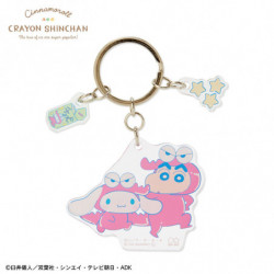 Acrylic Keychain Chocobo Crayon Shin Chan x Cinnamoroll