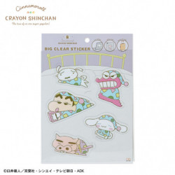 Autocollant Transparent Pyjama Crayon Shin Chan x Cinnamoroll